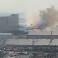 extracted still from video of the massive explosion in Beirut in August 4th 2020