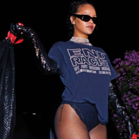 Rihanna Carrying Trash Bags