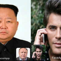 Kim Jong Un and Alex Jones facemorph, Bogdanoff twin and Henry Cavill facemorph