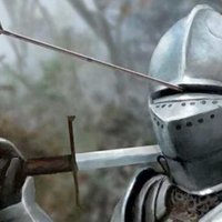 Medieval Knight with Arrow In Eye Slot