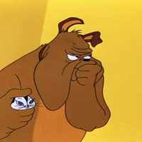 Marc Antony Thinking Pose Marc Antony, a bulldog, thinking carefully with the kitten "Pussyfoot" in his hand from Looney Tunes.