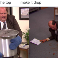 wap lyrics used in The Office meme Kevin dropping chili 