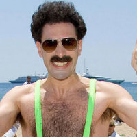 Borat Sagdiyev Sacha Baron Cohen as Borat in a bright green mankini