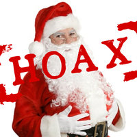 Santa Claus stamped with HOAX
