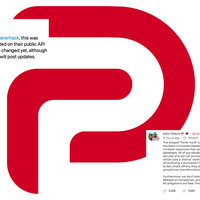 parler logo with a tweet by @copingmaga and a Parler post by John Matze