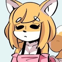 furry character anthropomorphic dog in a pink shirt 