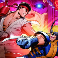 Marvel vs. Capcom Ryu and Wolverine fighting