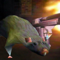 Low Poly Gimmick Accounts Low poly rat from the Max Payne video game shooting a pistol gun