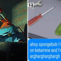 Mr. Krabs Overdoses on Ketamine Mr. Krabs from SpongeBob Squarepants Overdoses on Ketamine meme example.