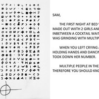 zodiac letter next to the sam and ronnie letter from the jersey shore