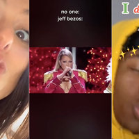 three screenshots from the I Don't Care About U tiktok trend. 