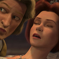 Prince Charming Kissing Fiona meme template from Shrek 2.