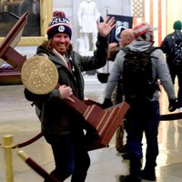 Tighter Security Than The Capitol man absconding with podium