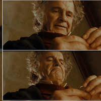 two-panel image macro of bilbo baggins saying "after all, why not? why shouldn't I keep it?" in the film lord of the rings: the fellowship of the ring.