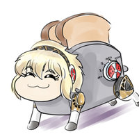 Aigis Toaster Toaster with an anime face Aigis from Persona 3