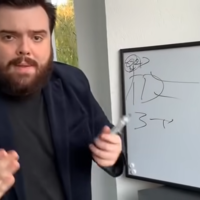 Guy explaining things on whiteboard meme.