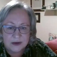 Jackie Weaver during a Zoom call