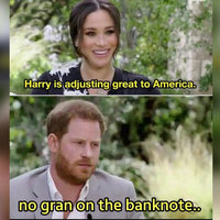 Harry Is Adjusting Great to America meme from Oprah's interview with Prince Harry and Meghan.