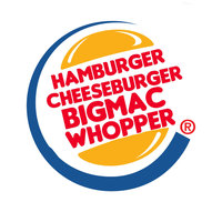 Hamburger Cheeseburger Big Mac Whopper.