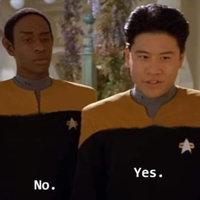 Are You Two Friends? Are You Two Friends? meme from Star Trek Voyager.