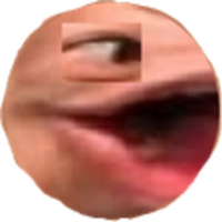 PogChamp eye and mouth made into Pacman