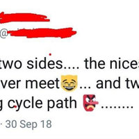Twisted Fucking Cycle Path tweet example.