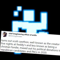 Scott Cawthon Republican Candidates Donations Controversy with a tweet attempting to expose him.