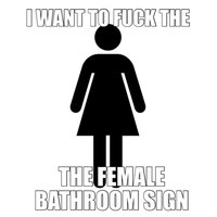 I Want to Fuck the X I Want to Fuck the X meme example depicting the female bathroom sign from the format.
