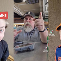 Three screenshots from TikTok depicting the Gen X talks meme and trend.