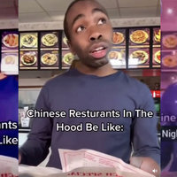 Chinese Restaurants in the Hood Be Like There screenshots of videos from the Chinese Restaurants in the Hood Be Like tiktok series.