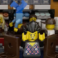 Daily Dunkaccino meme depicting Dunkaccino rendered in Lego.