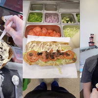 Three screenshots of POV Fast-Food TikTok videos.