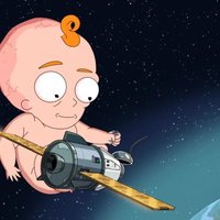 Naruto Smith / Giant Incest Baby Giant Incest Baby meme and character depicting an image of Naruto Smith hovering in orbit near a satellite from Rick and Morty.