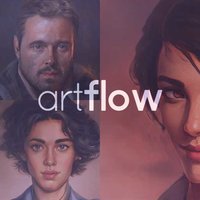 Artflow.ai website image depicting artificial intelligence faces and people from the generator site.