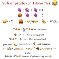 Fruit Math / Math With Fruit meme example depicting a series of math equations using fruit or other food emojis instead of numbers.