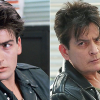 charlie sheen young and old