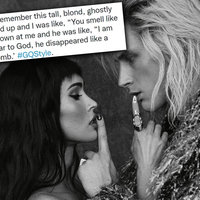 You Smell Like Weed / I Am Weed meme depicting actor Megan Fox and rapper Machine Gun Kelly in reference to MGK's statement to her.