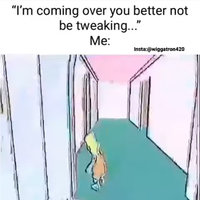 I'm Coming Over You Better Not Be Tweaking