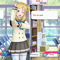 I'm So Happy I'm So Sad original screenshots of Mari from the mobile game Love Live! School Idol Festival ALL STARS.