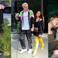 Pete Davidson Dating Up Pete Davidson Dating Up meme references depicting him with Kim Kardashian, Ariana Grande and Kate Beckinsale.