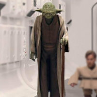 Tall Yoda Tall Yoda meme depicting an extremely tall version of the star wars character photoshopped to appear taller than other characters.