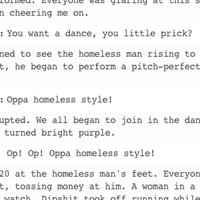 Oppa Homeless Style lyrics from the parody meme.