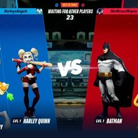 Multiversus The multiversus character select screen depicting bugs bunny, harley quinn, batman and jake the dog.