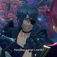 Handling A Man's Turtle meme depicting the line from the game xenoblade chronicles.