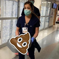 Nurse Carrying Poop