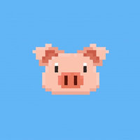 "Pixel Pig" Di Young Pixel Pig song artwork for Di Young EDM music.