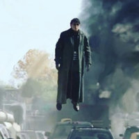 Dr. Octopus Without Tentacles Dr Octopus Without Tentacles depicting doc ock floating above a smoking street from spider-man no way home.