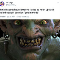 Goblin Mode Goblin Mode meme depicting a goblin mode tweet.