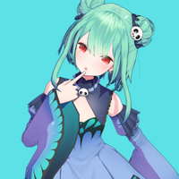 Uruha Rushia An image of VTuber and streamer Uruha Rushia, depicting her avatar character with blue hair and a dress.