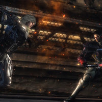 The Only Thing I Know For Real There Will Be Bloodshed scene and meme from Metal Gear Rising Revengeance depicting Jetstream Sam and Raiden.